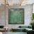cheap Abstract Paintings-Handmade Oil Painting Canvas Wall Art Decoration Modern Nordic Minimalism Green Texture for Home Decor Rolled Frameless Unstretched Painting