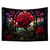 cheap Art Tapestries-Valentine's Day Stained Glass Rose Hanging Tapestry Wall Art Large Tapestry Mural Decor Photograph Backdrop Blanket Curtain Home Bedroom Living Room Decoration