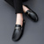 voordelige Casual loafers-lichtblauwe heren loafers - casual instapmocassins met metalen gespdetail, comfortabele schoenen voor autorijden en dagelijks gebruik