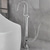voordelige Badkranen-Badkraan - minimalistische Galvanisch verzilveren Vrijstaand Keramische ventiel Bath Shower Mixer Taps