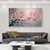 cheap Floral/Botanical Paintings-Handmade Oil Painting Canvas Wall Art Decor Pink Original Flowering tree Home Decor With Stretched FrameWithout Inner Frame Painting