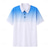 abordables Polo géométrique pour homme-Homme Polos de Sport Chemise de golf Occasionnel Fête Revers Manche Courte Mode Basique Dégradé Boutons Été Coupe régulière Noir Blanche Polos de Sport