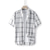 preiswerte Leinenhemden für Herren-100% Leinen Herren Hemd leinenhemd Knopfhemd Weiß Marineblau Kurzarm Plaid Kargen Sommer Outdoor Täglich Bekleidung