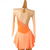 cheap Figure Skating Dresses-Figure Skating Dress Women&#039;s Girls&#039; Ice Skating Dress Orange Rose Red Patchwork Open Back Mesh High Elasticity Training Competition Skating Wear Classic Crystal / Rhinestone Long Sleeve Ice Skating