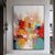cheap Abstract Paintings-Handmade Oil Painting Canvas Wall Art Decoration Modern Abstract for Home Decor Rolled Frameless Unstretched Painting