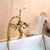 levne Vanové baterie-Vanová baterie - Moderní soudobé Galvanicky potažený Římská vana Keramický ventil Bath Shower Mixer Taps