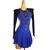 baratos Vestidos de Patinação Artística-Vestidos para Patinação Artística Mulheres Para Meninas Patinação no Gelo Vestidos Azul Real Patchwork Sem costas Com Transparência Elastano Elasticidade Alta Treino Competição Roupa para Patinação