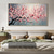 cheap Floral/Botanical Paintings-Handmade Oil Painting Canvas Wall Art Decor Pink Original Flowering tree Home Decor With Stretched FrameWithout Inner Frame Painting