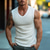 cheap Tank Tops-Men&#039;s Tank Top Undershirt Sleeveless Shirt Ribbed Knit tee Sleeveless V Neck Summer Plain Pit Strip Fashion Designer Muscle Outdoor Going out Gym Black White Gray Top Tee for Men