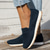 cheap Women&#039;s Sneakers-Women&#039;s Sneakers Slip-Ons Comfort Shoes Daily Flat Heel Round Toe Fashion Casual Comfort Walking Tissage Volant Loafer Black Dark Blue Beige