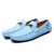 voordelige Casual loafers-lichtblauwe heren loafers - casual instapmocassins met metalen gespdetail, comfortabele schoenen voor autorijden en dagelijks gebruik