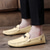 voordelige Casual loafers-lichtblauwe heren loafers - casual instapmocassins met metalen gespdetail, comfortabele schoenen voor autorijden en dagelijks gebruik