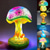 cheap Table Lamps-Mushroom Table Lamp, Simulated Stained Glass Night Light, Bohemian Resin Decorative Bedside Lamp, for Bedroom Living Room Home Office, Decor Gift