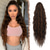 cheap Ponytails-Long Curly Wavy Drawstring Ponytail Extensions Clip in Wavy Synthetic Hairpieces Drawstring Ponytails Hair Piece Pony Tail Extension for Women Ash Blonde 26 inch