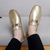 voordelige Casual loafers-lichtblauwe heren loafers - casual instapmocassins met metalen gespdetail, comfortabele schoenen voor autorijden en dagelijks gebruik