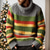 levne pánský pulovrový svetr-vánoční svetr pánský rolák svetr svetr svetr pruhovaný svetr žebrovaný kabel pletený pravidelný pletený barevný blok udrží teplo moderní moderní denní nošení oblečení oblečení podzim