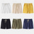 cheap Classic-Men&#039;s Shorts Linen Shorts Summer Shorts Drawstring Elastic Waist Plain Comfort Short Casual Daily Holiday Linen Cotton Blend Fashion Classic Style Black White
