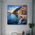 cheap Landscape Paintings-Handmade Oil Painting Canvas Wall Art Decor Original sailboat art Home Decor With Stretched FrameWithout Inner Frame Painting