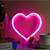 levne Neonová LED světla-Růžové srdce neonové světlo na baterie nebo USB LED neonové světlo párty dekorativní světlo stolní a nástěnné dekorativní světlo dívčí pokoj kolej výročí svatby domácí dekorace