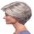 cheap Older Wigs-Short Gray Wigs for White Women Layered Mixed Grey Pixie Cut Wigs Short Wavy Silver Wigs Natural Synthetic Hair Wigs for Older Women