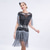 cheap Dresses-Retro Vintage Roaring 20s 1920s Flapper Dress The Great Gatsby Flapper Girl Wedding Guest Sequins Tassel Fringe Sequin Women&#039;s Carnival Carnival Wedding Wedding Guest Adults&#039; Dress Homecoming Dresses