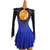 baratos Vestidos de Patinação Artística-Vestidos para Patinação Artística Mulheres Para Meninas Patinação no Gelo Vestidos Azul Real Patchwork Sem costas Com Transparência Elastano Elasticidade Alta Treino Competição Roupa para Patinação