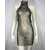 cheap Sexy Costumes-Metallic Backless Sparkle Body Chain Mini Dress Disco Solid Color Halter Neck Women&#039;s Party Club Adults&#039; Dress