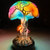 cheap Table Lamps-Mushroom Table Lamp, Simulated Stained Glass Night Light, Bohemian Resin Decorative Bedside Lamp, for Bedroom Living Room Home Office, Decor Gift