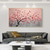 cheap Floral/Botanical Paintings-Handmade Oil Painting Canvas Wall Art Decor Pink Original Flowering tree Home Decor With Stretched FrameWithout Inner Frame Painting