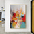cheap Abstract Paintings-Handmade Oil Painting Canvas Wall Art Decoration Modern Abstract for Home Decor Rolled Frameless Unstretched Painting