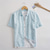 cheap Men&#039;s Linen Shirts-100% Linen Men&#039;s Shirt Linen Shirt Beach Shirt Blue Short Sleeve Argyle Lapel Summer Outdoor Daily Clothing Apparel
