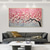 cheap Floral/Botanical Paintings-Handmade Oil Painting Canvas Wall Art Decor Pink Original Flowering tree Home Decor With Stretched FrameWithout Inner Frame Painting