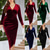 cheap Dresses-Retro Vintage 1950s 1960s Dress Masquerade Pencil Dress Normal V Neck Fancy Dress Women&#039;s Masquerade Party Bachelorette Party Adults&#039; Dress Homecoming Dresses