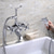 levne Vanové baterie-Vanová baterie - Moderní soudobé Galvanicky potažený Římská vana Keramický ventil Bath Shower Mixer Taps