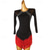 cheap Figure Skating Dresses-Figure Skating Dress Women's Girls' Ice Skating Dress Black Tassel Open Back Mesh High Elasticity Training Competition Skating Wear Classic Long Sleeve Ice Skating Figure Skating
