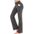 cheap Plain Leggings-Women&#039;s Yoga Pants Side Pockets Wide Leg High Waist Yoga Fitness Gym Workout Bottoms Dark Grey Navy Black Spandex Sports Activewear High Elasticity