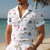billige Hawaiiskjorter-Sejlbåde Afslappet Herre Skjorte udendørs Gade Afslappet / Hverdag Sommer Cubansk krave Kortærmet Hvid Blå Lilla S M L Skjorte