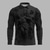 cheap Graphic Polo-Embossed Relief Pattern Men&#039;s Vintage 3D Print Outdoor Casual Daily Streetwear Polyester Long Sleeve Turndown Polo Shirts Black White Fall &amp; Winter S M L Micro-elastic Lapel Polo
