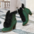 cheap Snow &amp; Winter Boots-Women&#039;s Victorian Green Suede Fur-Trimmed High Heel Boots with Side Zipper - Perfect for Vintage Style and Winter Fashion