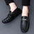 voordelige Casual loafers-lichtblauwe heren loafers - casual instapmocassins met metalen gespdetail, comfortabele schoenen voor autorijden en dagelijks gebruik