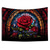 cheap Art Tapestries-Valentine's Day Stained Glass Rose Hanging Tapestry Wall Art Large Tapestry Mural Decor Photograph Backdrop Blanket Curtain Home Bedroom Living Room Decoration