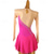cheap Figure Skating Dresses-Figure Skating Dress Women&#039;s Girls&#039; Ice Skating Dress Orange Rose Red Patchwork Open Back Mesh High Elasticity Training Competition Skating Wear Classic Crystal / Rhinestone Long Sleeve Ice Skating