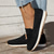 cheap Women&#039;s Sneakers-Women&#039;s Sneakers Slip-Ons Comfort Shoes Daily Flat Heel Round Toe Fashion Casual Comfort Walking Tissage Volant Loafer Black Dark Blue Beige