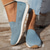 cheap Women&#039;s Sneakers-Women&#039;s Sneakers Slip-Ons Comfort Shoes Daily Flat Heel Round Toe Fashion Casual Comfort Walking Tissage Volant Loafer Black Dark Blue Beige