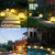 cheap Landscape Lights-Solar Powered Ice Hockey Buried Lamp Lawn Inserted Lamp Outdoor Courtyard Garden Step Atmosphere Decoration Led Crack Lamp