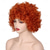cheap Historical Wigs-Mrs Roper Short Fluffy Curly Orange Red Cosplay Wig Women Costume for Carnival Halloween Wigs