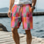 tanie męskie szorty plażowe-Geometria Men&#039;s Resort spodenki planszowe z nadrukiem 3D kąpielówki elastyczny pas sznurek z siateczkową podszewką aloha styl hawajski wakacje plaża od s do 3xl