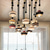 cheap Lantern Design-LED Pendant Light Warm White Light Color 36 cm Pendant Light Fabric Vintage Style Vintage Traditional / Classic Dining Room Bedroom Pendant Light 110-240V