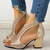 cheap Dress Sandals-Women&#039;s Elegant Gold Glitter Heeled Sandals with Peep Toe and Chunky Heel for Wedding and Evening Events