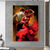 cheap People Paintings-Spain Style Flamenco Arts Couple Canvas Handpainted Dancer Woman Wall Art Dancing Wall Decor Handmade On Canvas Home Office Decoration(No Frame)